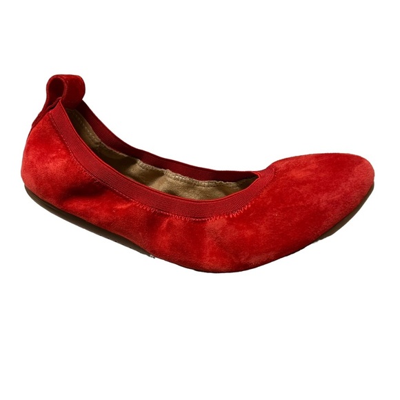 G.H. Bass Lana Red Suede Ballet Flats Size 6 - Picture 1 of 7
